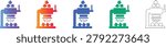 Ice Crushing Machine Icons vol 1608