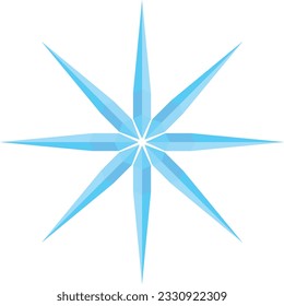 ice crypto logo crystal star