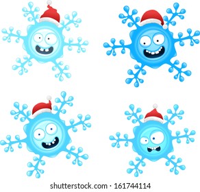 Ice crystal characters with New year concept.To see the other vector new year illustrations , please check Christmas collection.