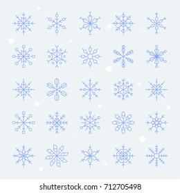 Ice crystal icons beautiful shape vector illustration flat design