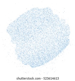 Ice crystal isolated on white background. Snow abstract particles. Vector illustration,eps 10.