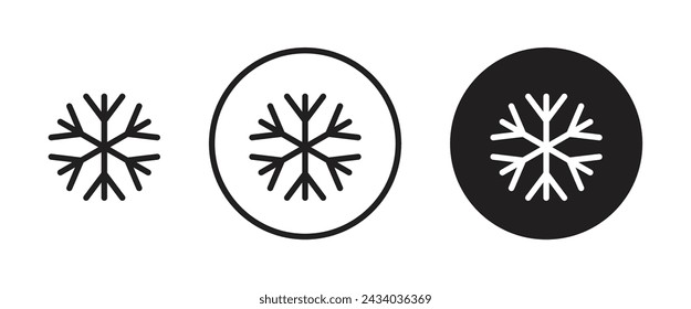 Ice Crystal Vector Icon Set. Frost Pattern vector symbol for UI design.