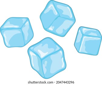 Ice Cub Illustration For Background