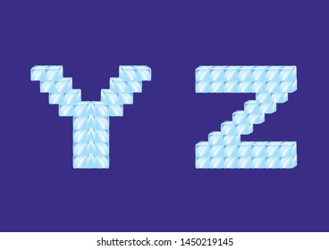 ice cube alphabet font . typography vector