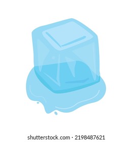 ice cube design vector icon flat modern isolated illustration