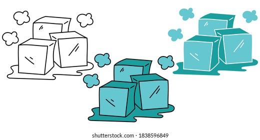 ice Cube hand drawn design vector