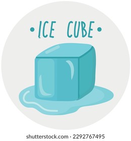 Ice cube icon clipart isolated vector illustration