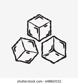 Ice cube icon. Frozen water. Vector illustration.