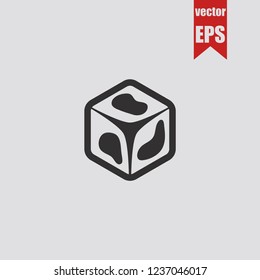 Ice cube icon.Vector illustration.