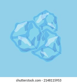 diseño plano de ilustración de cubo de hielo