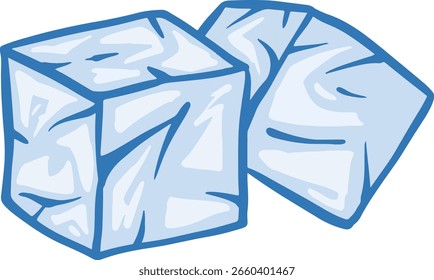 ice cube illustration vector art