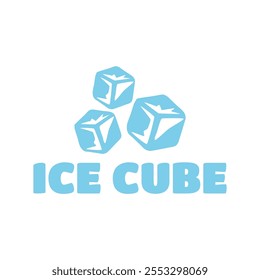 Ice cube logo design template.