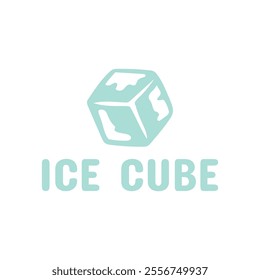 Ice cube logo design template.