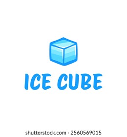 Ice cube logo design template.