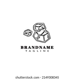 ice cube logo icon design template modern vector