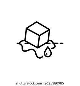 Ice Cube Melting with Drop