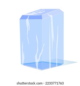 Ice cube on white background