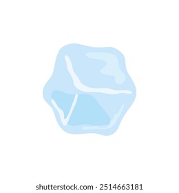 Ice cube on a white background.