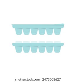 Diseño de Vector de iconos de contenedores de plástico Ice Cube.