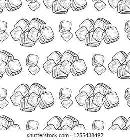 Ice. Cube. Sketch. background, wallpaper, seamless. Monophonic.