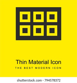 Ice cube tray bright yellow material minimal icon or logo design