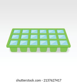 Ice cube tray cocktail icon isolated on background vector illustration.