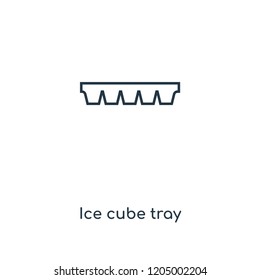 Ice cube tray concept line icon. Linear Ice cube tray concept outline symbol design. This simple element illustration can be used for web and mobile UI/UX.