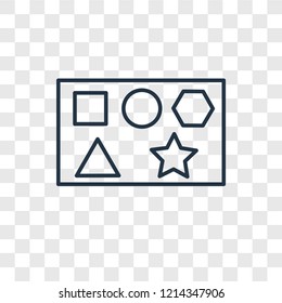 Ice cube tray concept vector linear icon isolated on transparent background, Ice cube tray concept transparency concept in outline style