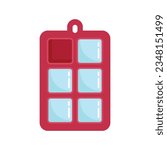 Ice cube tray icon flat vector. Mold container. Water form isolated