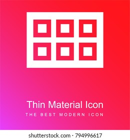 Ice cube tray red and pink gradient material white icon minimal design