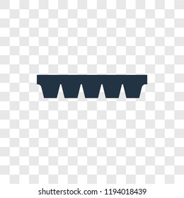 Ice cube tray vector icon isolated on transparent background, Ice cube tray transparency logo concept