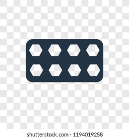 Ice cube tray vector icon isolated on transparent background, Ice cube tray transparency logo concept