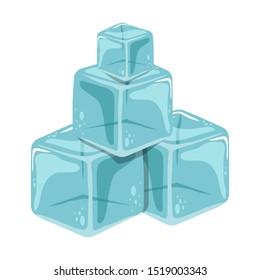 Ice cube vector design illustration isolated on white background