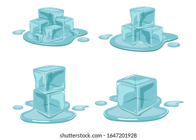 Ice cube vector design illustration isolated on white background