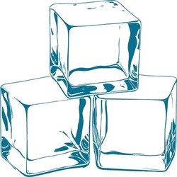 Ice cube vector graphics flat color