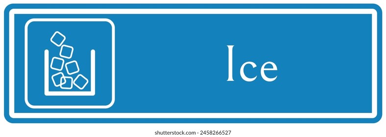 Ice cube way finding direction sign