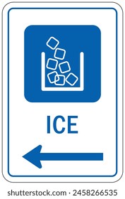 Ice cube way finding direction sign