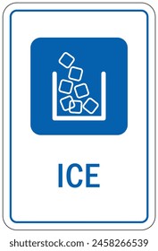 Ice cube way finding direction sign