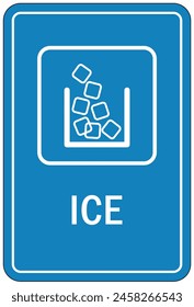 Ice cube way finding direction sign