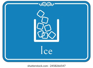 Ice cube way finding direction sign