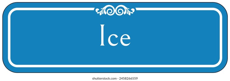 Ice cube way finding direction sign