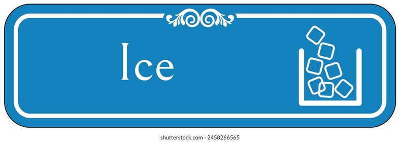 Ice cube way finding direction sign