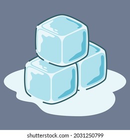 Ice cubes creative vector design