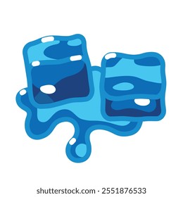 ice cubes emoji vector icon sticker illustration