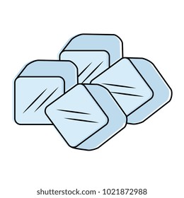ice cubes isolated icon