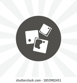ice cubes isolated solid vector icon on white background