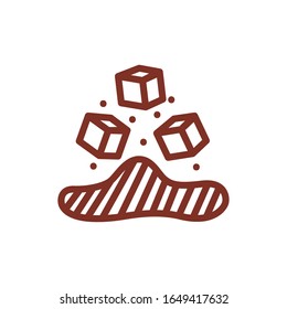 ice cubes line style icon vector illustration design