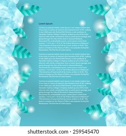 Ice cubes and mint leaves. Lovely design for a design background log etc