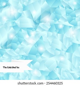Ice cubes. Seamless background. Glare ice.