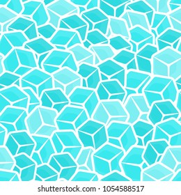 Ice Cubes, Seamless Vector Pattern